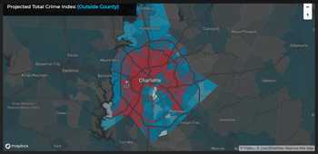 Projected Total Crime Index for Charlotte