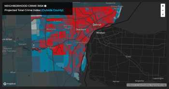 Projected Total Crime Index for Detroit