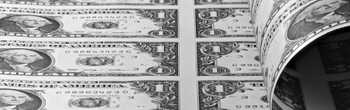 banner image showing rows of uncut dollar bills