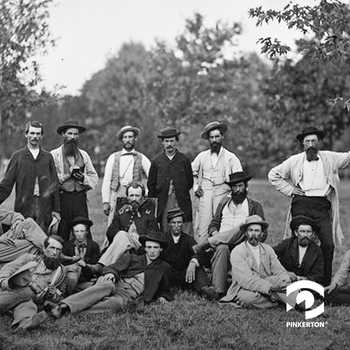 a photo of a Pinkerton spies and scouts