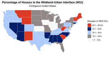 percentage of houses in wildfires percentage of houses in wildfires